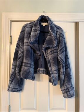 Vintage Havana Blue Plaid Teddy Jacket